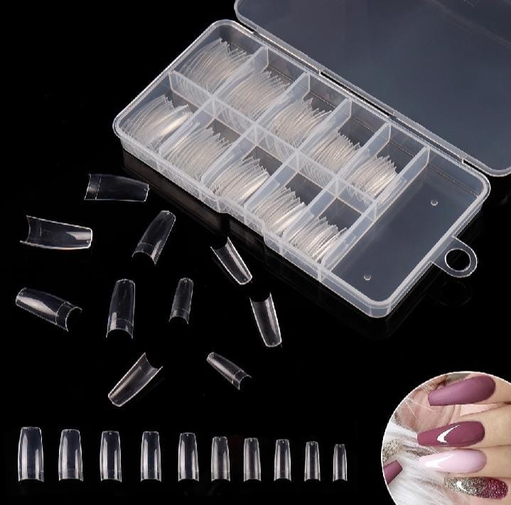 Nail Tips Transparent 100 Pieces