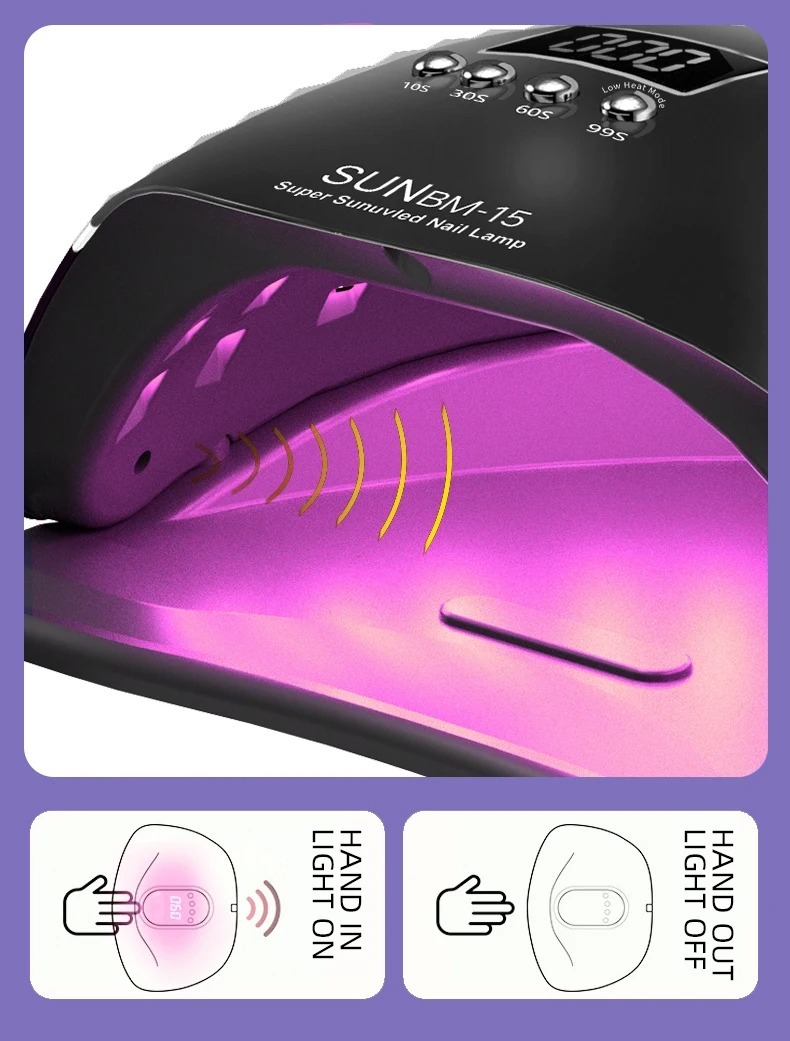 Professional Motion Sensor, 220W UV LED Nail Lamp 66LEDs - Image 2