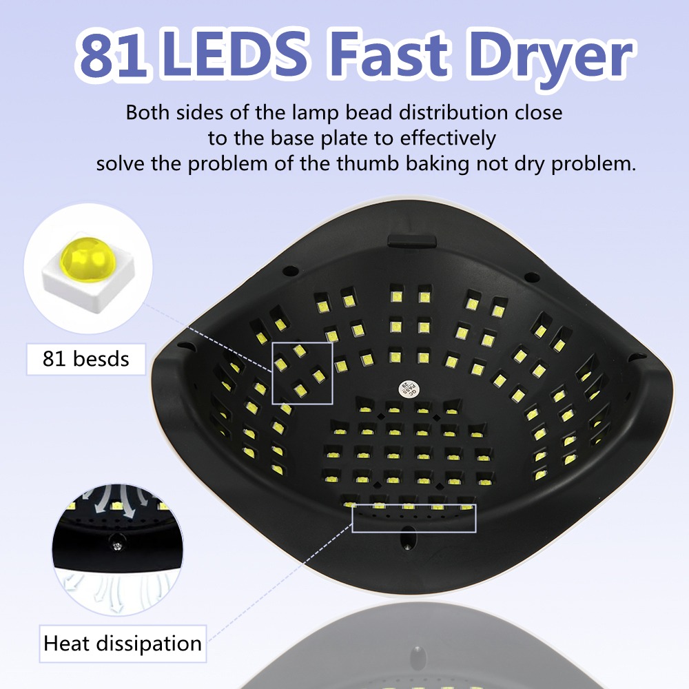 Professional Motion Sensor, 240V, UV LED Nail Lamp 81LEDs - Image 3
