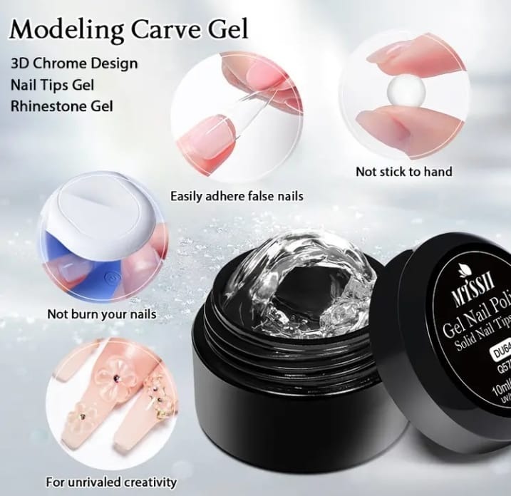 Solid Nail Tips Gel - 10ml
