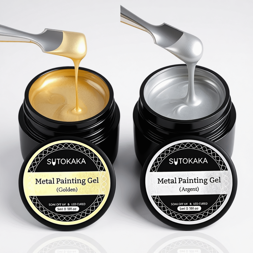Golden & Silvery Magic Mirror Metal Gel