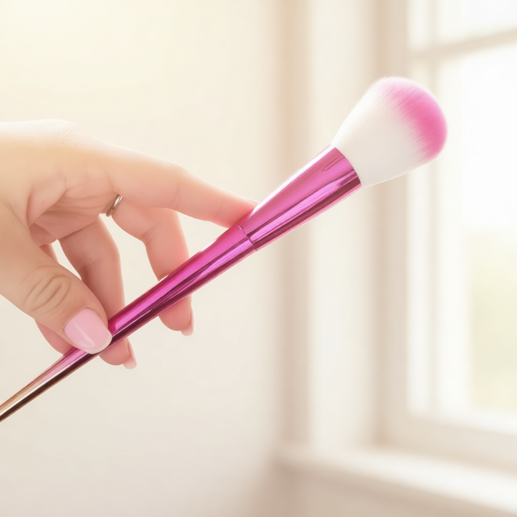 Pink Soft Bristle Nail Dust Cleaning Brush - Image 3