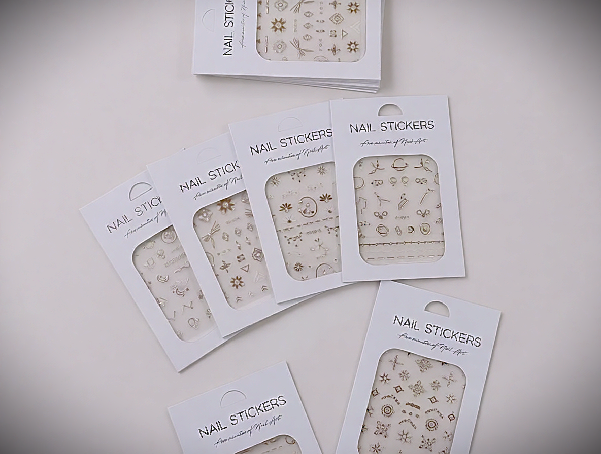 Silver/Gold Nail Art Sticker - Image 2