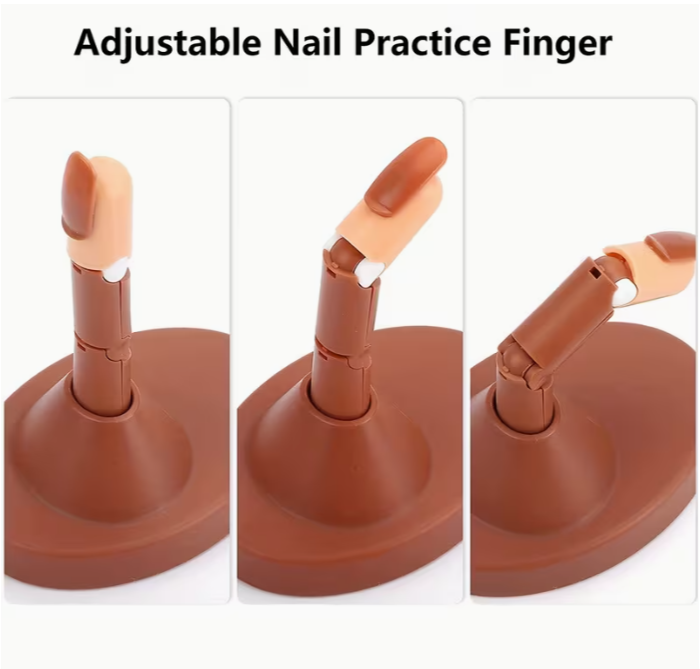Nail Practice 3 Fingers Set – Acrylic & Nail Art Training Tool - Image 2