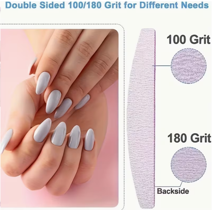 Curved Nail File 100/180 Grit - Image 3
