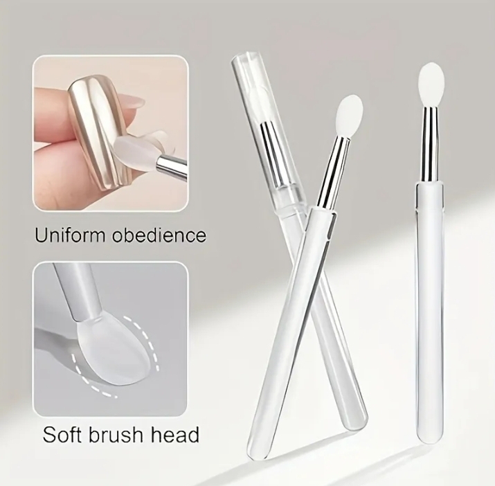 Silicone Chrome Nail Brush | 1 Piece