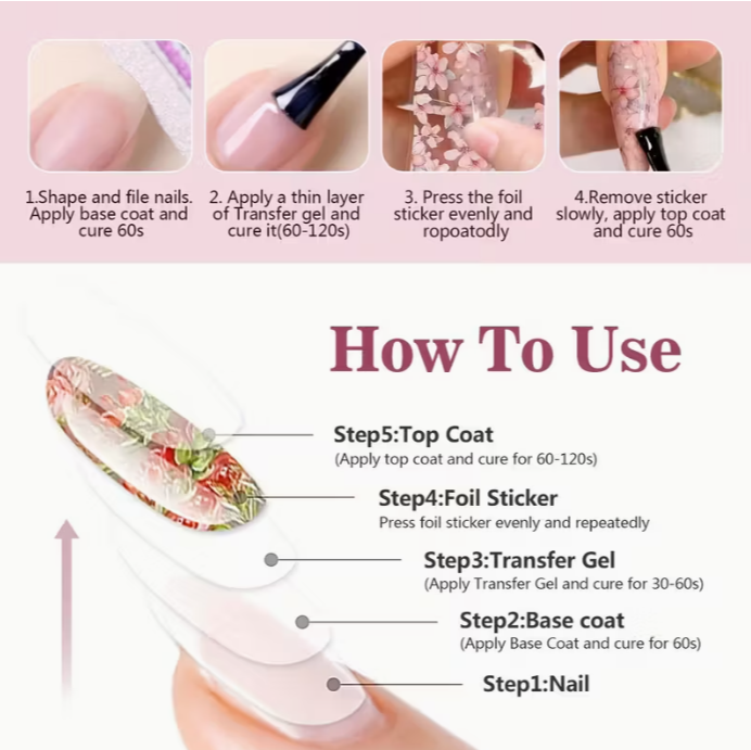 Nail Foil Art Transfer Gel | 15ml - Image 3
