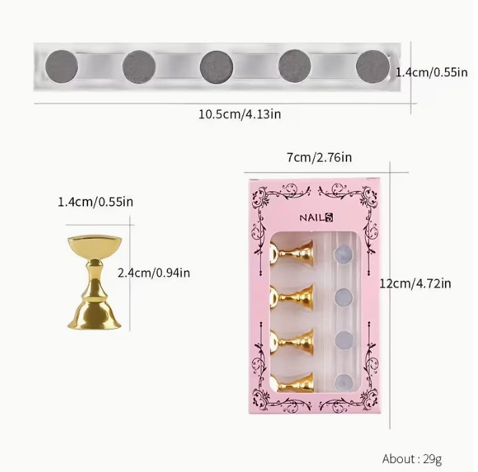 Nail Practice Stand Set – Magnetic Base with 5 Holders - Image 4
