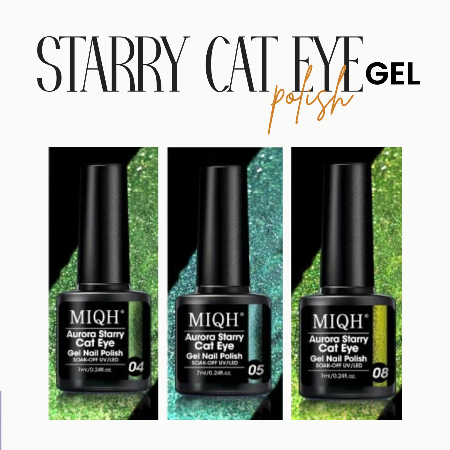 Starry Cat Eye Gel Nail