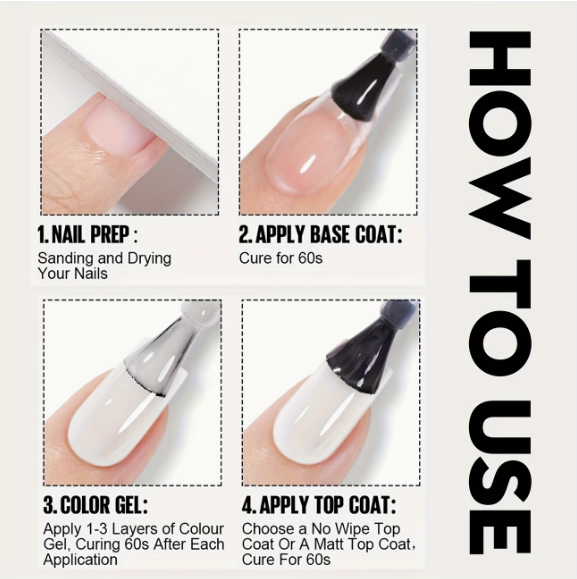 White UV Gel Polish - 15ml - Image 3