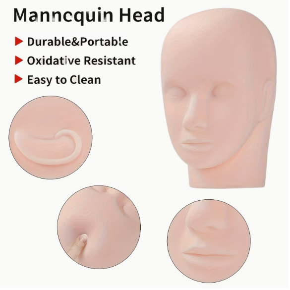 Silicone Eyelash Face Dummy - Image 4