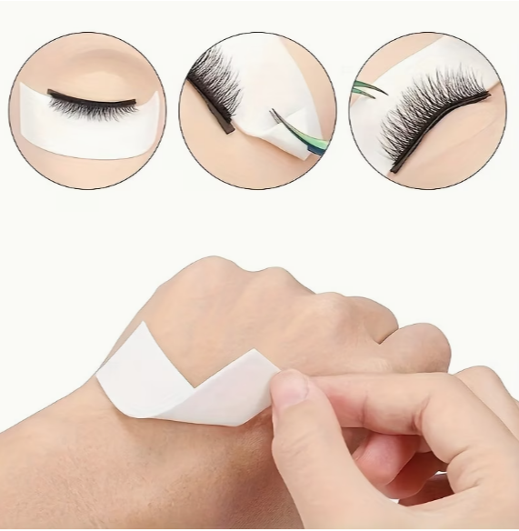 White Self-Adhesive Foam Eye Patches for Lash Extensions - Image 4