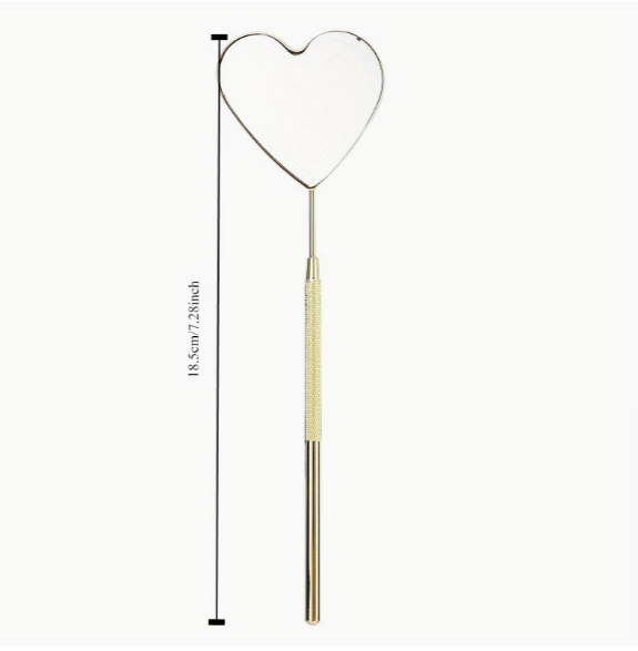 Lash Heart Gold Steel Mirror - Image 3